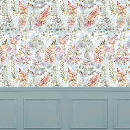 Floral Orange Wallpaper - Honister  1.4m Wide Width Wallpaper (By The Metre) Russett Voyage Maison