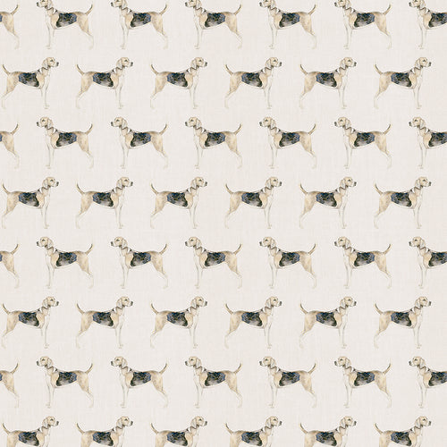 Animal Cream Wallpaper - Hound  1.4m Wide Width Wallpaper (By The Metre) Linen Voyage Maison