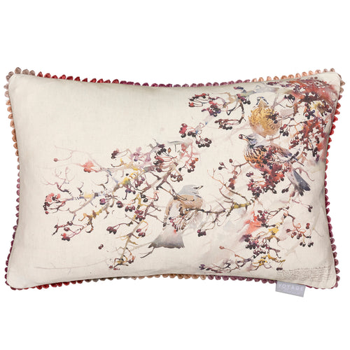 Darren Woodhead Huckleberry Printed Feather Cushion in Blossom