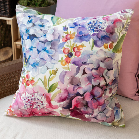 Hydrangea Purple Outdoor Cushion Cover Purple Cushions Voyage