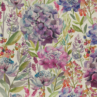  Samples - Hydrangea Printed Fabric Sample Swatch Linen Voyage Maison