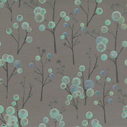 Floral Blue Fabric - Ichiyo Blossom Printed Cotton Fabric (By The Metre) Aqua Voyage Maison