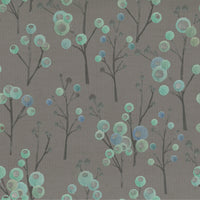  Samples - Ichiyo Blossom Printed Fabric Sample Swatch Aqua Voyage Maison