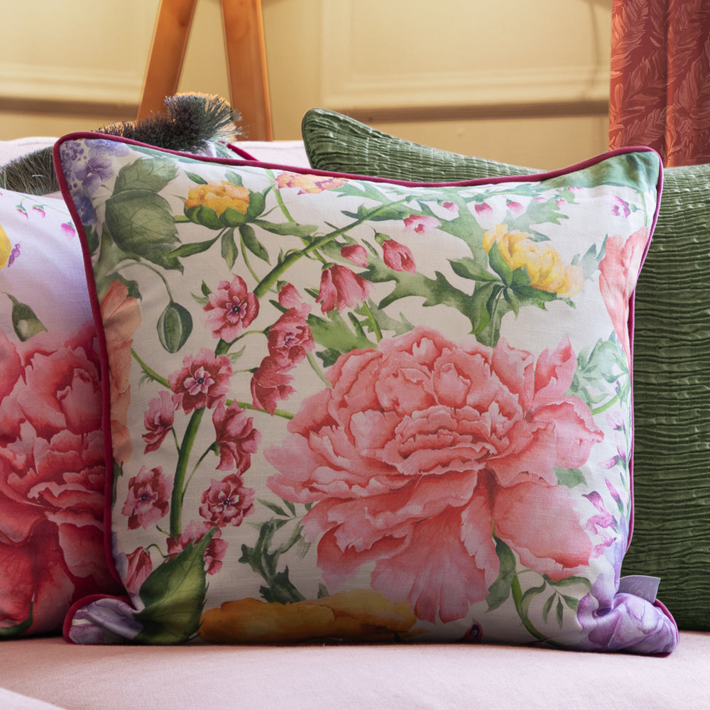 Pink patterned cushions hotsell