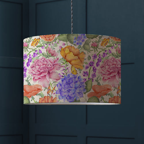 Floral Pink Lighting - Idalia Eva Printed Lamp Shade Fuschia Voyage Maison