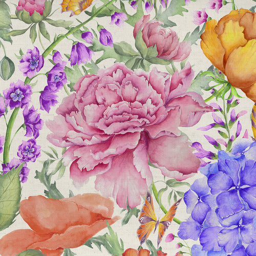 Floral Pink M2M - Idalia Printed Cotton Made to Measure Curtains Fuchsia Voyage Maison
