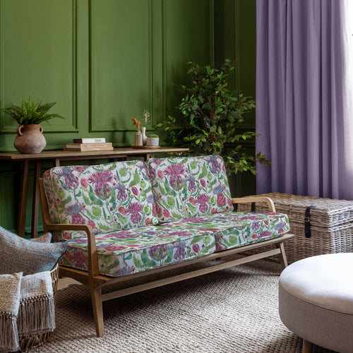 Floral Green Furniture - Idris Fairytale Bristles 2-Seater Sofa Chair Damson Voyage Maison
