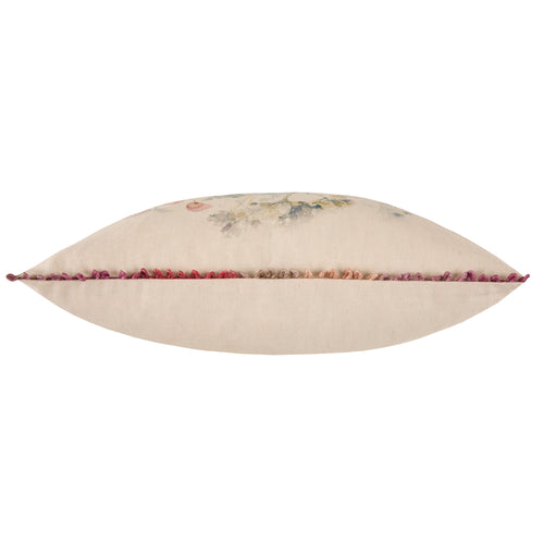Floral Pink Cushions - Ilinizas Printed Rectangular Feather Filled Cushions Coral Voyage Maison