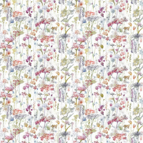 Floral Pink Fabric - Ilinizas Printed Cotton Fabric (By The Metre) Poppy Natural Voyage Maison