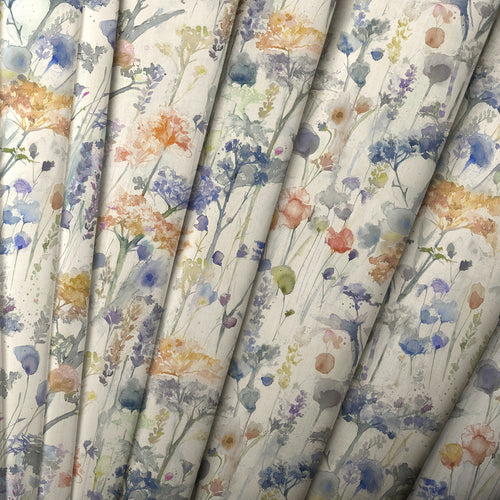 Floral Blue M2M - Ilinizas Printed Cotton Made to Measure Roman Blinds Clementine Natural Voyage Maison