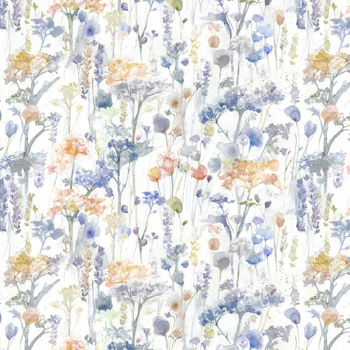 Floral Blue M2M - Ilinizas Printed Cotton Made to Measure Roman Blinds Clementine Natural Voyage Maison