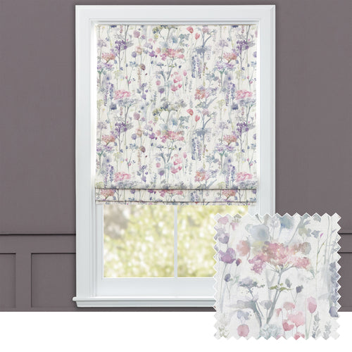 Floral Pink M2M - Ilinizas Printed Cotton Made to Measure Roman Blinds Coral Voyage Maison