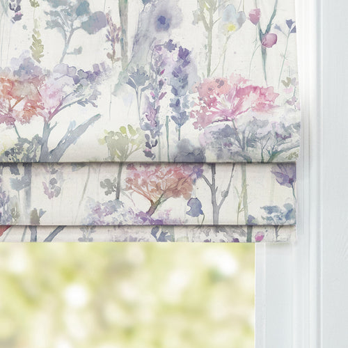Floral Pink M2M - Ilinizas Printed Cotton Made to Measure Roman Blinds Coral Voyage Maison