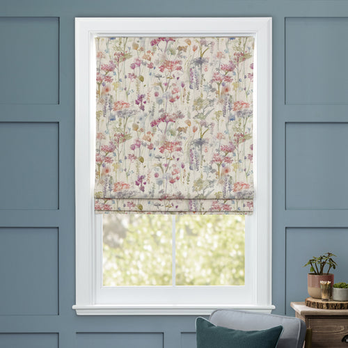 Floral Pink M2M - Ilinizas Printed Cotton Made to Measure Roman Blinds Poppy Natural Voyage Maison