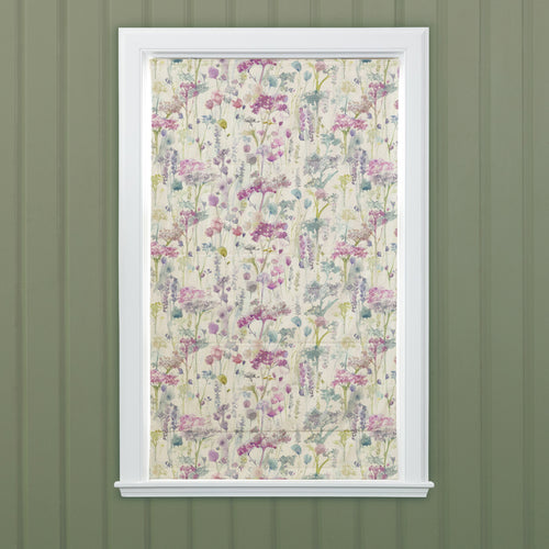 Floral Purple M2M - Ilinizas Printed Cotton Made to Measure Roman Blinds Default Voyage Maison