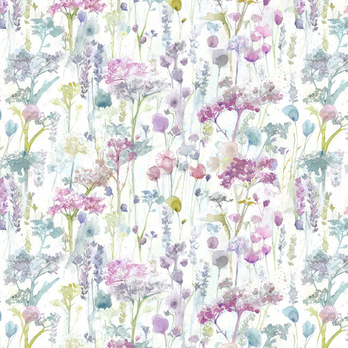 Floral Purple M2M - Ilinizas Printed Cotton Made to Measure Roman Blinds Default Voyage Maison