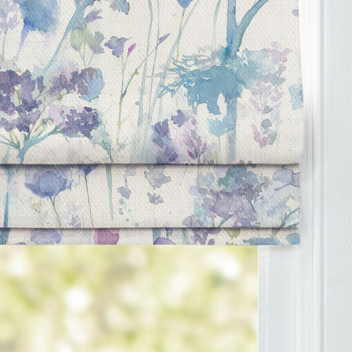 Floral Purple M2M - Ilinizas Printed Cotton Made to Measure Roman Blinds Default Voyage Maison