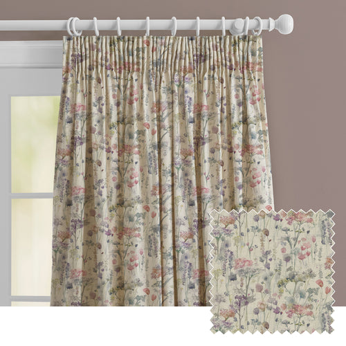 Floral Cream M2M - Ilinizas Printed Made to Measure Curtains Coral Natural Voyage Maison