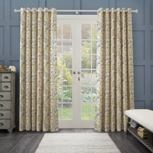 Floral Cream M2M - Ilinizas Printed Made to Measure Curtains Lemon Natural Voyage Maison