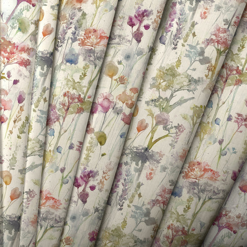 Floral Cream M2M - Ilinizas Printed Made to Measure Curtains Poppy Natural Voyage Maison