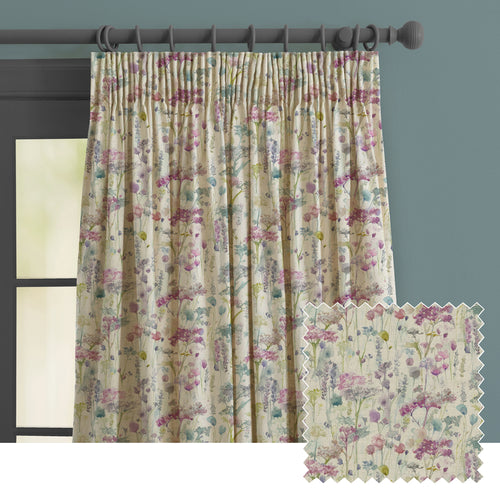 Floral Cream M2M - Ilinizas Printed Made to Measure Curtains Summer Natural Voyage Maison