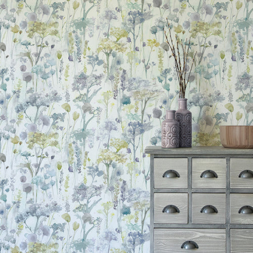 Floral Yellow Wallpaper - Ilinizas  1.4m Wide Width Wallpaper (By The Metre) Lemon Voyage Maison