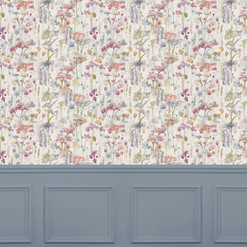 Floral Pink Wallpaper - Ilinizas  1.4m Wide Width Wallpaper (By The Metre) Poppy Voyage Maison