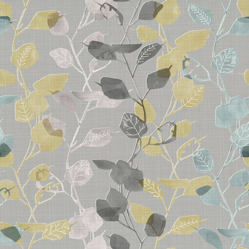 Floral Yellow Fabric - Innes Printed Cotton Fabric (By The Metre) Granite Voyage Maison