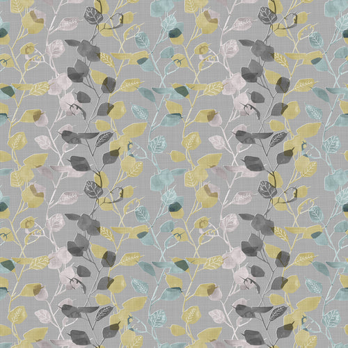 Floral Grey Wallpaper - Innes  1.4m Wide Width Wallpaper (By The Metre) Granite Voyage Maison