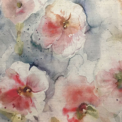 Samples - Isabela Printed Fabric Sample Swatch Poppy Natural Voyage Maison