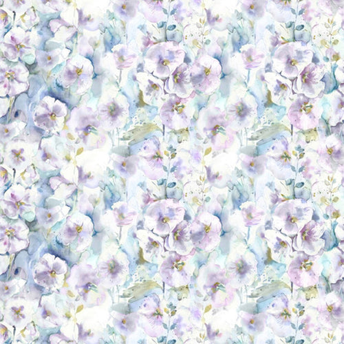 Floral Purple Fabric - Isabela Printed Cotton Fabric (By The Metre) Violet Voyage Maison