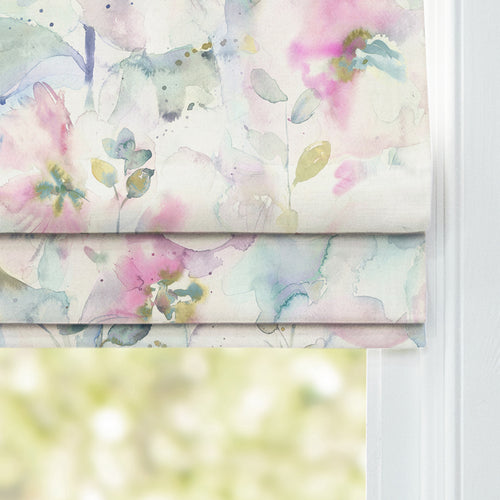 Floral Pink M2M - Isabela Printed Cotton Made to Measure Roman Blinds Default Voyage Maison