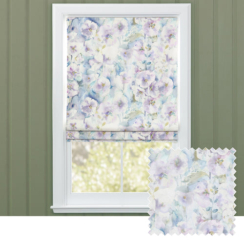 Floral Purple M2M - Isabela Printed Cotton Made to Measure Roman Blinds Violet Voyage Maison