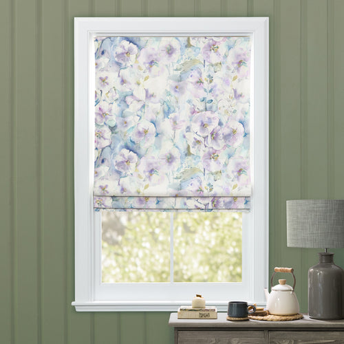 Floral Purple M2M - Isabela Printed Cotton Made to Measure Roman Blinds Violet Voyage Maison