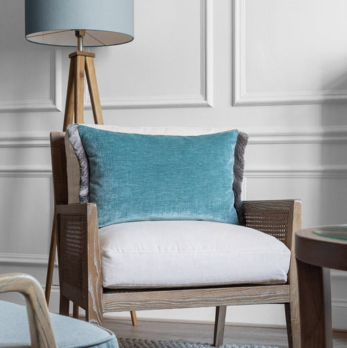 Additions Isernia Feather Cushion in Aqua
