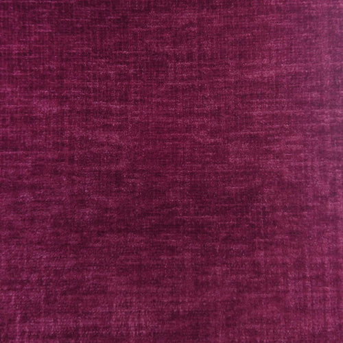 Plain Pink Fabric - Isernia Plain Velvet Fabric (By The Metre) Berry Voyage Maison