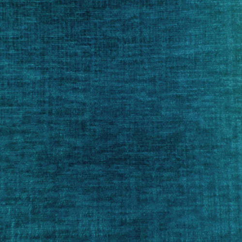 Plain Blue Fabric - Isernia Plain Velvet Fabric (By The Metre) Petrol Voyage Maison