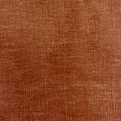 Plain Orange Fabric - Isernia Plain Velvet Fabric (By The Metre) Rust Voyage Maison
