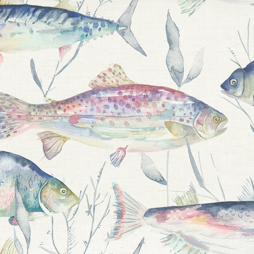 Animal Pink Fabric - Ives Waters Printed Cotton Fabric (By The Metre) Abalone Voyage Maison