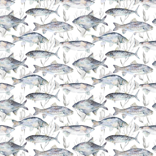 Animal Grey Fabric - Iveswaters Printed Cotton Fabric (By The Metre) Slate Voyage Maison