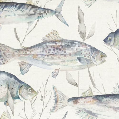 Samples - Ives Waters Printed Fabric Sample Swatch Slate Voyage Maison