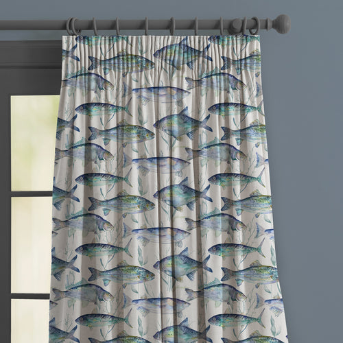 Animal Blue M2M - Ives Waters Printed Made to Measure Curtains Cobalt Voyage Maison