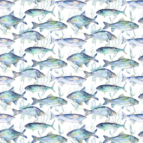 Animal Blue Wallpaper - Ives Waters  1.4m Wide Width Wallpaper (By The Metre) Cobalt Voyage Maison
