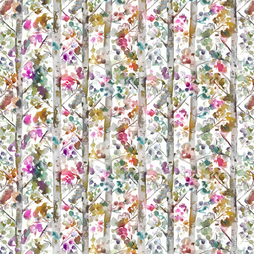 Floral Pink Fabric - Izusa Printed Velvet Fabric (By The Metre) Lotus Voyage Maison