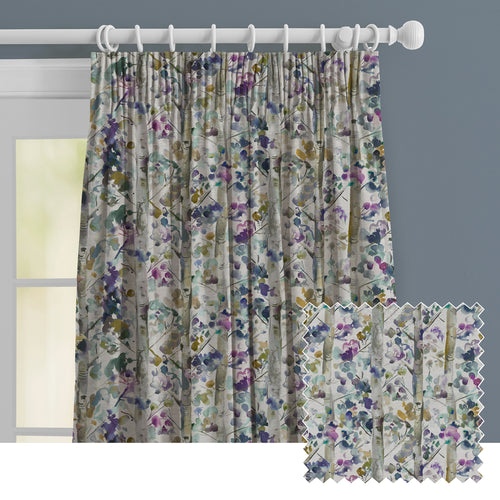 Floral Cream M2M - Izusa Printed Made to Measure Curtains Indigo Voyage Maison