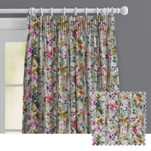 Floral Cream M2M - Izusa Printed Made to Measure Curtains Lotus Voyage Maison