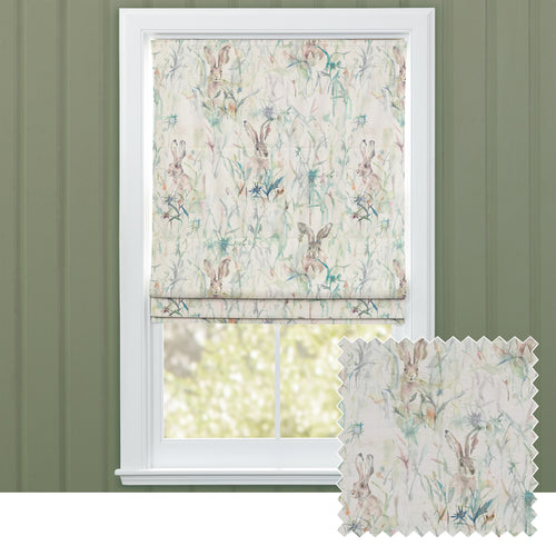 Animal Green M2M - Jackrabbit Printed Cotton Made to Measure Roman Blinds Default Voyage Maison