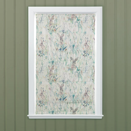 Animal Green M2M - Jackrabbit Printed Cotton Made to Measure Roman Blinds Default Voyage Maison