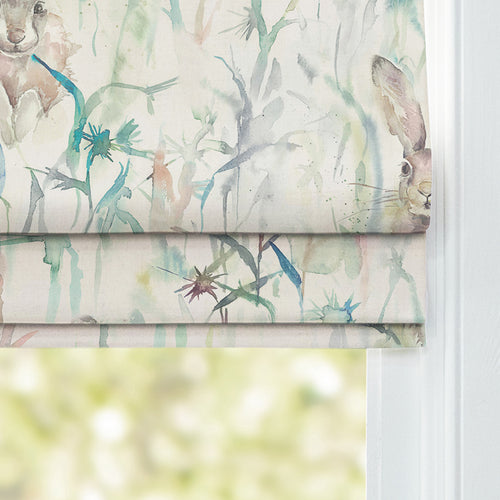 Animal Green M2M - Jackrabbit Printed Cotton Made to Measure Roman Blinds Default Voyage Maison