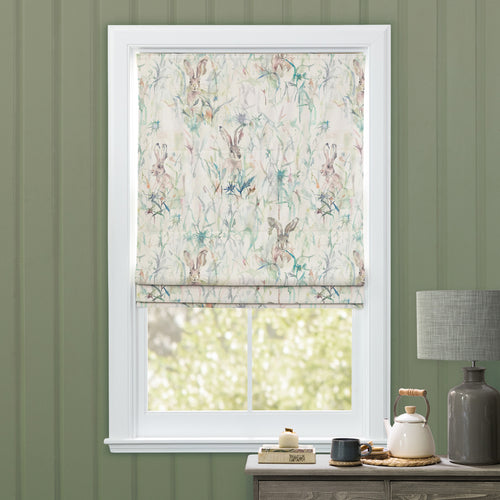 Animal Green M2M - Jackrabbit Printed Cotton Made to Measure Roman Blinds Default Voyage Maison